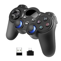 Manettes de jeu sans fil USB 2,4 G pour un joueur avec récepteur, sans vibration, pour PC et Android (vente en gros)