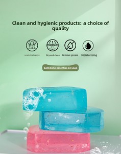 Langanhaltender Duft Anti-Akne Grenzüberschreitender Handel Edelstein-Goldfolie Handgemachte Feste Seife zum Baden - Product Image 5