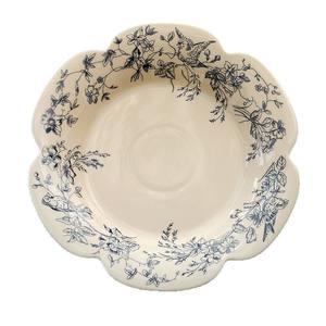 Assiette à pâtisserie vintage française pour le thé de l'après-midi, motif bleu rêve, SUREON, vaisselle jetable en <span class=keywords><strong>porcelaine</strong></span>, plat classique pour gâteaux et plats occidentaux - Product Image 5
