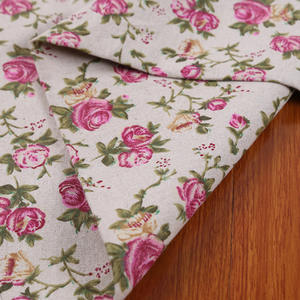 أريكة ستائر مصنوعة يدويًا مصنوعة يدويًا من نسيج الكتان والقطن المطبوع على شكل وردة للحديقة - Product Image 4