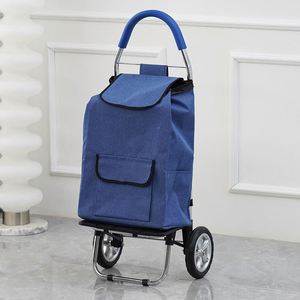 Chariot de courses pratique pour supermarché avec sac de rangement latéral, petite remorque, grande capacité, chariot de courses pour personnes âgées - Product Image 4