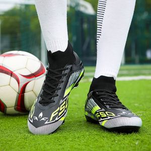 Chaussures de football respirantes en tricot à logo personnalisé OEM, crampons de football FG montants pour hommes, femmes et jeunes, pour l'entraînement et les matchs - Product Image 5