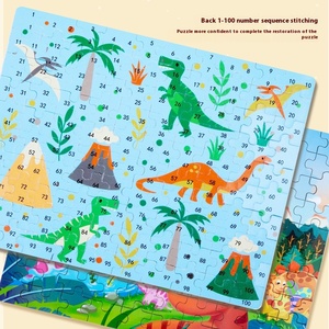 2025 nhà sản xuất bán hàng trực tiếp 100pcs ghép hình câu đố cổ điển Montessori vui vẻ chủ đề minh họa câu đố đồ chơi cho bé trai và bé gái - Product Image 4