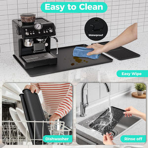 Çok fonksiyonlu 2-in-1 silikon kahve makinesi Mat ve bulaşık kuru Mat Bar tepsi drenaj paspaslar ve ev kullanımı için pedleri masa Placemat - Product Image 6