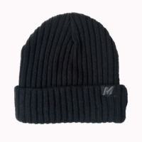 Bonnet de luxe personnalisé avec logo OEM, brodé, en tricot gris uni, chaud pour l'hiver, style designer pour homme