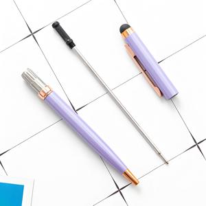 Yüksek kaliteli bükülmüş Metal iş ofis Stylus yumuşak dokunmatik alüminyum tükenmez kalem ile özel logo tükenmez tıklama kalemi - Product Image 5