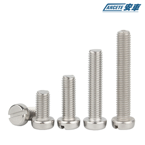 Tornillos de máquina de cabeza cilíndrica ranurada de acero inoxidable 304 con zincado grueso, tornillos de cabeza cilíndrica ranurada DIN84 GB84 para equipos - Product Image 2