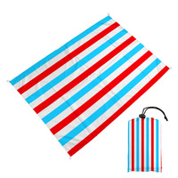Couverture de pique-nique pliable en polyester 210T de haute qualité, impression personnalisée, légère, imperméable, anti-sable, avec sac de rangement