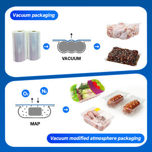 Ligne de thermoformage et d'emballage <span class=keywords><strong>sous</strong></span> <span class=keywords><strong>vide</strong></span> continue entièrement automatique HVR-420A HUALIAN pour fromages, saucisses et produits carnés - Product Image 3