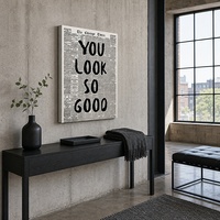 Impression sur toile encadrée « Vous êtes tellement bien partisagés » style rétro, motif journal rétro, vente en gros pour la décoration murale des appartements jeunesse et des dortoirs étudiants partagés