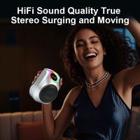 Altavoz Portátil Inalámbrico con Bajos Potentes de 50W, Batería de 4000mAh y Luz RGB para Viajes
