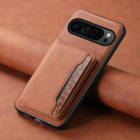 Étui portefeuille magnétique sans fil en cuir PU de luxe vintage Denior pour Pixel 10/9/8/7/6 avec béquille et porte-cartes