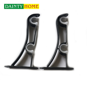 Commercio all'ingrosso <span class=keywords><strong>doppio</strong></span> Set asta di tenda titolare in metallo staffa di ferro per uso domestico accessori per tenda pali - Product Image 2