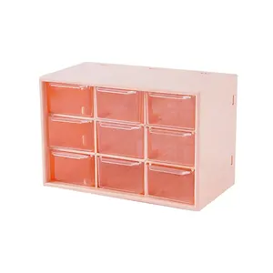 Groothandel Nieuw Ontwerp Huishoudelijke 9-compartimenten Plastic Sieraden Containers Lade Make-Up Organizer Opbergdozen & Bakken