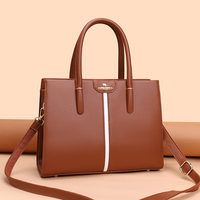 Sac à main fourre-tout élégant en cuir PU grande capacité pour femme, avec bandoulière en cuir