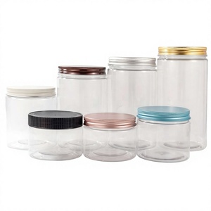 Wholesale <b>Small</b> Clear PET Candy Jar Lid 50ml 4oz 8oz Food Grade Cookie Chocolate <b>Container</b> Custom Color Custom Design Vietnam - Product Image 1