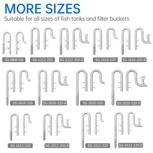 ชุดท่อไฮม์16/12มม. ท่อกรองสเตนเลสสตีลสำหรับตู้ปลาพร้อมท่อไหลเข้าและท่อระบายดอกลิลลี่สำหรับถังกรอง - Product Image 3