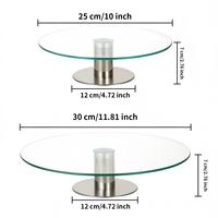 Bestseller Glas-Kuchenplatte Drehbare Rotierende Kuchen-Dekorationsplatte Kuchenständer