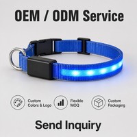 Collier pour chien à motif animal réfléchissant rechargeable par USB, fermeture à boucle, accessoires pour collier d'animal de compagnie pour chiens de taille moyenne