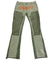 Pantalones Vaqueros Personalizados con Estampado Digital para Hombre, Pantalones Casuales de Mezclilla con Parches Impresos a Mano, Pantalones de Estilo Urbano