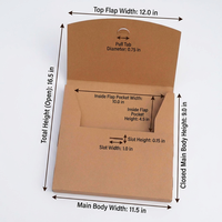 Boîte d'emballage en papier kraft avec logo personnalisé, boîte en papier de luxe pour chemise, chaussettes, sous-vêtements, vêtements, emballage cadeau