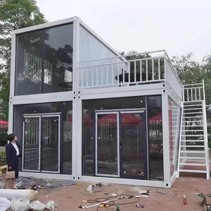 哥斯达黎加工厂定制低成本结构预制花园玻璃房屋模块化集装箱房屋