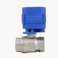 Vanne à boisseau sphérique électrique miniature JUGUAN CWX DN15-DN50 2 voies 220V/24V à commande automatique en acier au carbone, raccord rapide/filetage NPT, pour eau 200psi, incendie