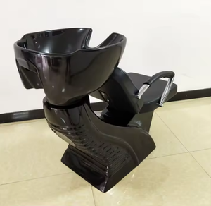 Fauteuil de lavage de cheveux avec bac à shampooing et chaise, mobilier de salon de coiffure, fauteuil de shampooing doré - Product Image 4