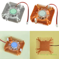 Dissipateur thermique en aluminium avec ventilateur pour radiateur graphique CPU d'ordinateur haute puissance 1W 3W 5W 10W refroidisseur 5.5cm espacement des trous radiateur