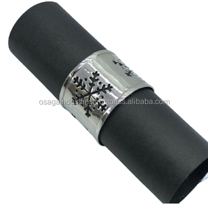 FLOCON DE NEIGE DESIGN TABLE RONDE DÉCORATIVE ANNEAU DE SERVIETTE DE NOËL DE HAUTE QUALITÉ PORTE-SERVIETTE - Product Image 1