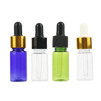 Flacon compte-gouttes en plastique transparent ambré vide de 10 ml, 30 ml, 50 ml pour emballage cosmétique, huile essentielle pour le visage, huile capillaire, parfum