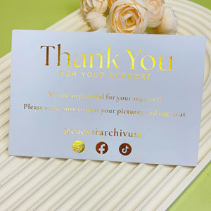 Cartes de visite et cartes de remerciement personnalisées avec logo en relief, papier artistique, impression offset et finition texturée pour les petites entreprises - Product Image 4