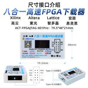 Descargador/deserializador FPGA de alta velocidad 8 en 1 — para Xilinx, Altera, Lattice, Anlogic, Unigroup M597 - Product Image 2