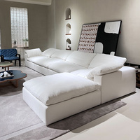 Ensemble de canapés modulaires 3 places en tissu de luxe pour la maison, canapé d'angle moderne blanc, canapé nuage pour salon