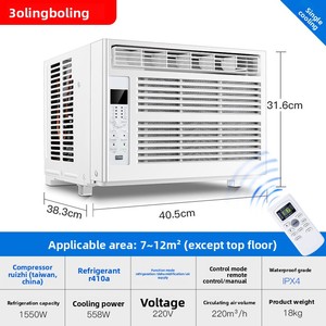 Unidad de Ventana Pequeña 1.5, Grande 1, Aire Acondicionado Portátil de Enfriamiento, Sin Instalación, Todo en Uno, R410a - Product Image 2