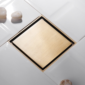 Accesorios <span class=keywords><strong>de</strong></span> Baño, Rejilla <span class=keywords><strong>de</strong></span> Drenaje Cuadrada <span class=keywords><strong>de</strong></span> Latón Antiguo para Ducha, Antiolores - Product Image 4