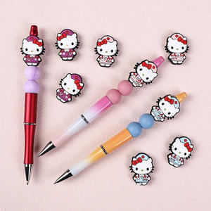Popular dibujos animados enfermera gatito silicona gatito personajes silicona bolígrafos Focal cuentas encantos Topper - Product Image 2
