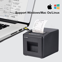 Impresora POS de 80 mm en Oferta, Impresora Térmica de Recibos de Escritorio con Cortador Automático, Interfaz USB, Serial y Ethernet para Windows/Mac/Linux