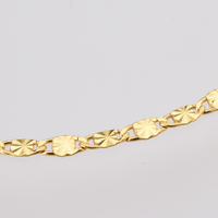 FUAMAY Bracelet en Argent 925 et Acier Inoxydable, Plaqué Or 18 carats, Motif Riz, Plaqué Chrome
