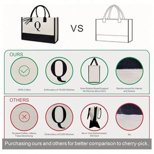 Bolsas de Lona en Blanco para Envíos Internacionales, Bolsas de Gran Capacidad con Impresión de Logotipo, Bolsas de Compras Personalizadas - Product Image 4