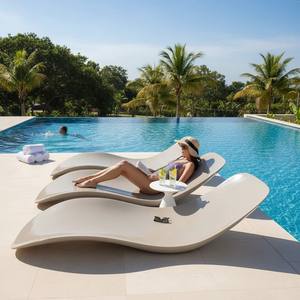Tumbona Moderna de Lujo de Fibra de Vidrio para Exteriores, Silla Reclinable de Patio, Silla de Playa de Alta Gama para Uso en Hoteles y Patios - Product Image 2