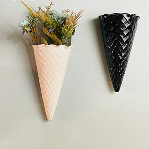Maceta de Cerámica con Forma de Cono de Helado para Colgar en la Pared, para Hogar u <span class=keywords><strong>Hotel</strong></span> - Product Image 2