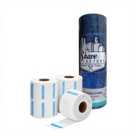Rouleau de papier jetable pour le cou, blanc, de la marque Shave Factory, en pâte de bois, protège votre cou, option hygiénique, barbiers, unisexe, tous âges