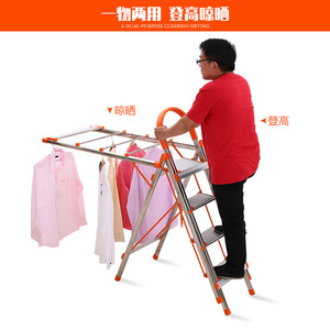Échelle zigzag pliable en forme d'aile à usage domestique avec étendoir pour l'escalade facile à installer et à ranger - Product Image 4