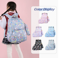 Dernier ensemble de sacs d'école 3-en-1 de dessin animé mignon en nylon étanche livre sac à dos boîte à lunch pour garçons filles fermeture à glissière style tendance