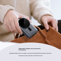 Pengisi Daya Nirkabel Lipat Magnetik 3-in-1 Terlaris dengan Bahan ABS+PC Daya Keluaran 15W untuk Ponsel, Jam Tangan, dan Earphone