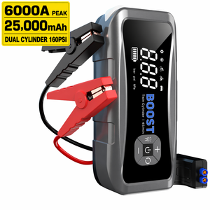 Démarreur de voiture 6000A avec gonfleur double cylindre, PD18W Type C, batterie externe LED pour la vente en gros et au détail aux professionnels automobiles - Product Image 1