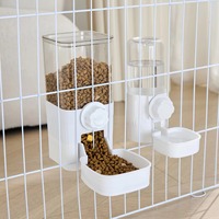 Distributeur automatique d'eau et de nourriture pour animaux de compagnie, bouteille suspendue pour cage, pour petits chiots, lapins, conteneur de nourriture, distributeur en plastique imperméable