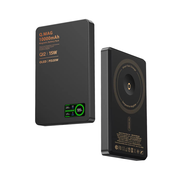 Ultra-Thin 3-in-1 Magnetic Wireless Charger 5000mAh-10000mAh Lithium Power Bank 15W Fast Charging Convenient Portable Product