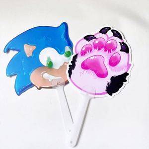 Nouveaux mini-ventilateurs Kpop personnalisés en plastique transparent, mignons, portables, double face, mini-ventilateurs en plastique, mini-picket Kpop - Product Image 5